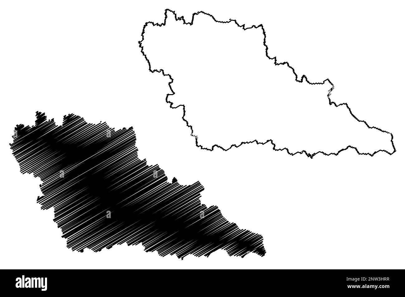 Babergh zone non-métropolitaine (Royaume-Uni de Grande-Bretagne et d'Irlande du Nord, comté cérémonial Suffolk, Angleterre) illustration vectorielle de carte, Illustration de Vecteur