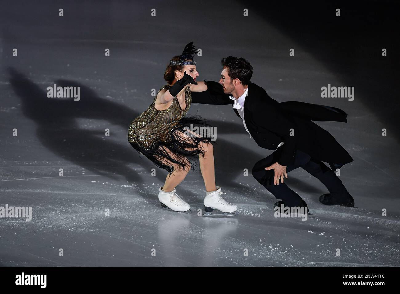 26 février 2023, Turin, Italie, Italie: Italie, Turin 25 février 2023 PalaVela.CINEMA ON ICE.Ice Skating .Gabriella Papadakis-Guillaume Cizeron (Credit image: © Tonello Abozzi/Pacific Press via ZUMA Press Wire) USAGE ÉDITORIAL SEULEMENT! Non destiné À un usage commercial ! Banque D'Images