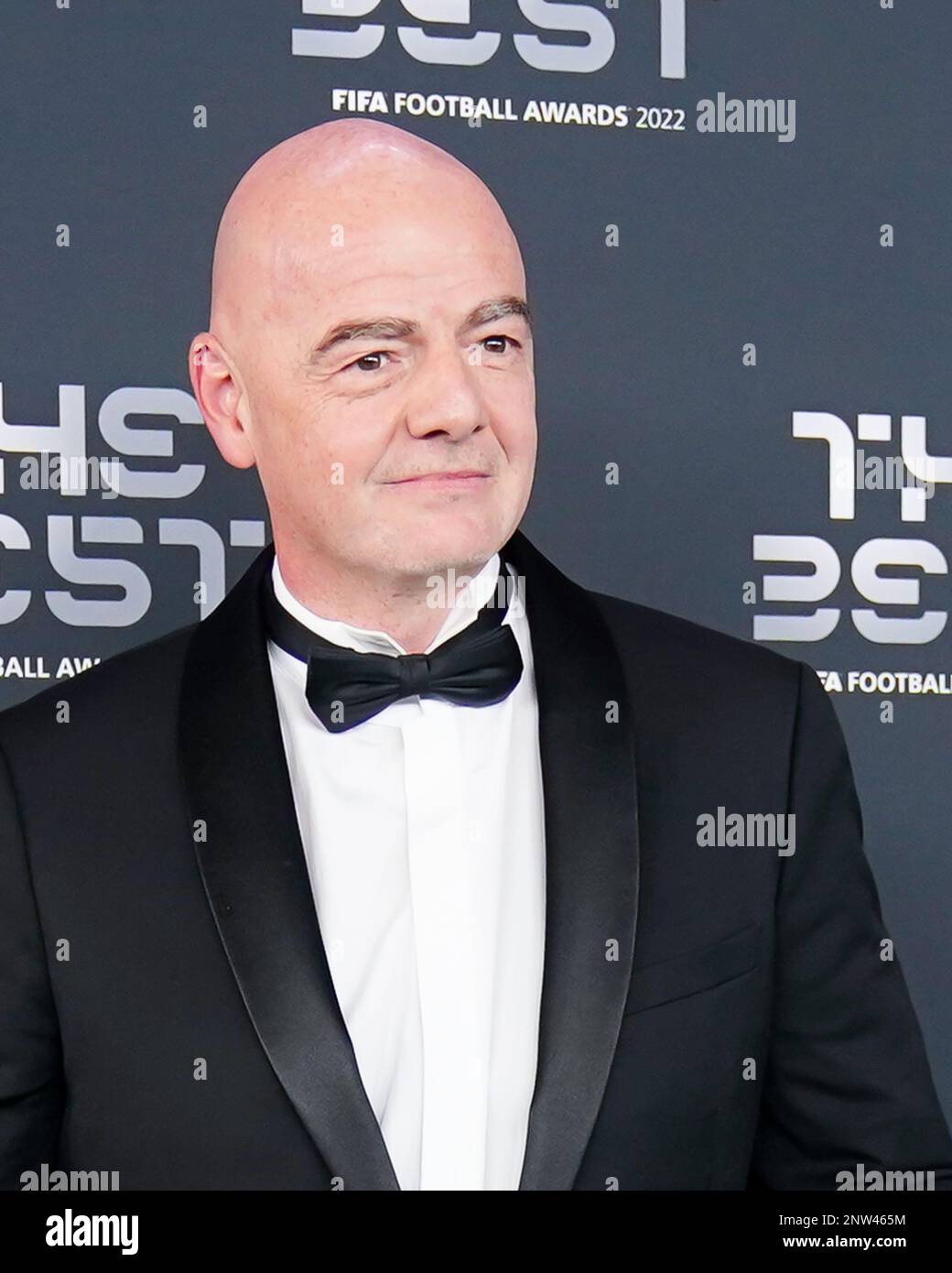 Paris, France. 27th févr. 2023. Paris, France, 27 février 2023 : le président de la FIFA, Gianni Infantino, a fait le tapis vert à l'arrivée lors des meilleurs prix FIFA football 2022 à la salle Pleyel de Paris, France. (Daniela Porcelli/SPP) crédit: SPP Sport presse photo. /Alamy Live News Banque D'Images