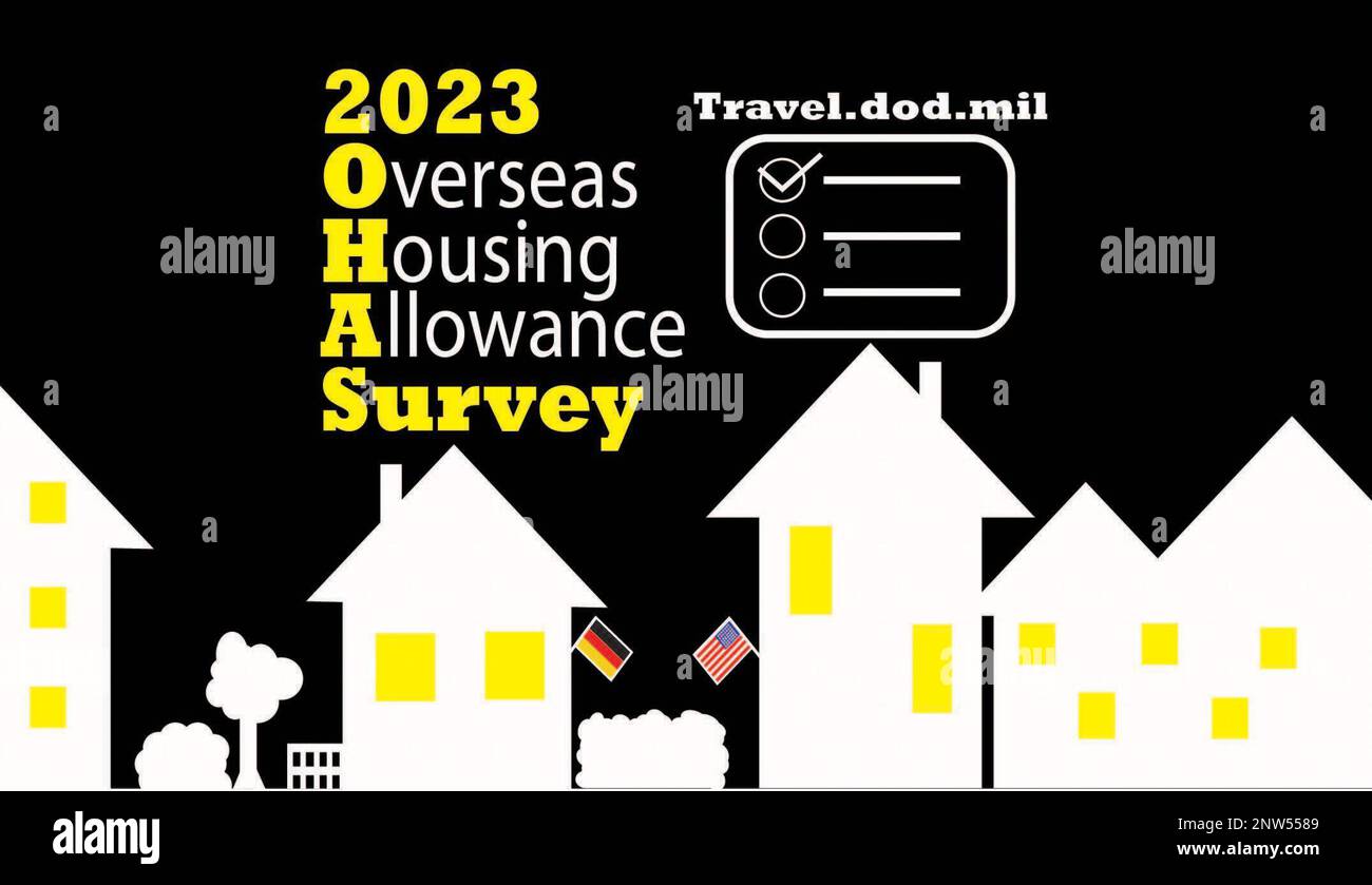 L'enquête sur les allocations de logement à l'étranger est un moyen important de nourrir le DOD au sujet du loyer et des coûts des services publics à l'étranger. L'enquête est réalisée de 1 janvier 2023 à 31 mars 2023. (Vidéo de SGT Kevin Henderson) Banque D'Images