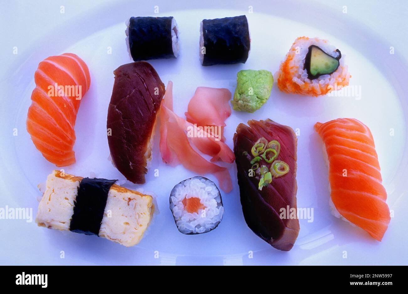 Sushi et maki.La ville de Tokyo, Japon, Asie Banque D'Images