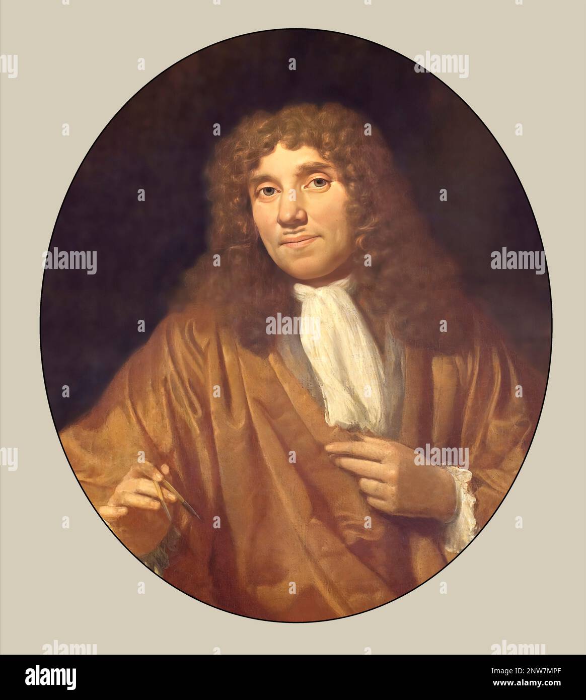 Antonie Philips van Leeuwenhoek, 1632 – 1723, microbiologiste et microscopiste néerlandais Banque D'Images