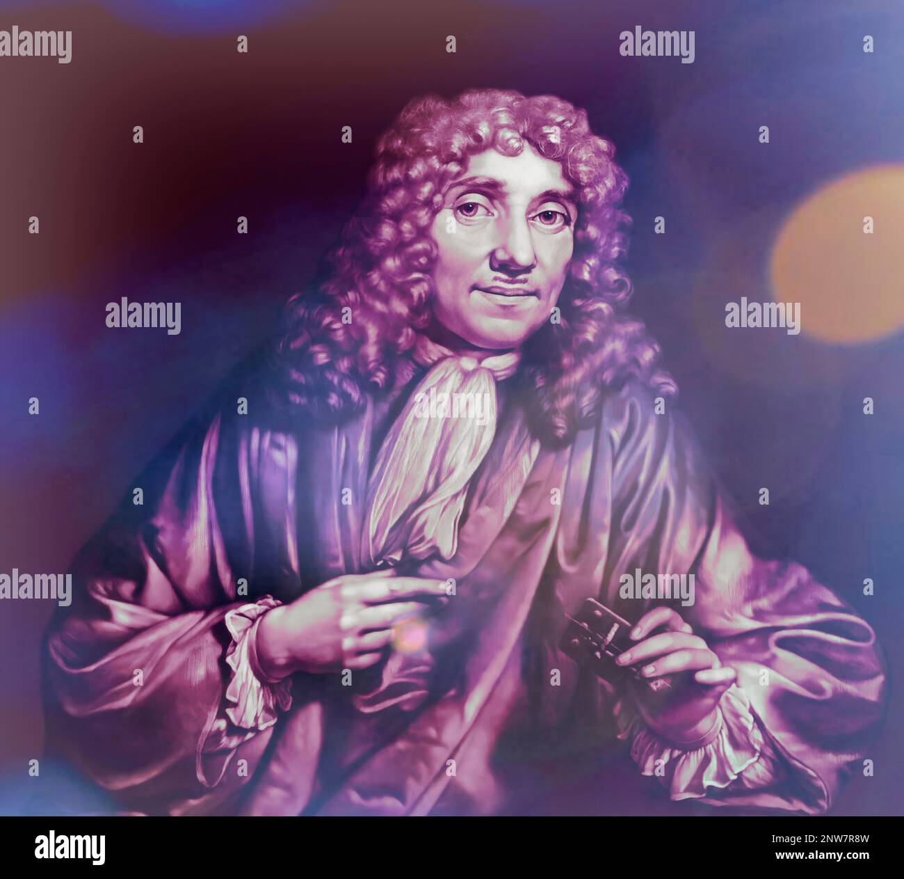 Antonie Philips van Leeuwenhoek, 1632 – 1723, microbiologiste et microscopiste néerlandais Banque D'Images