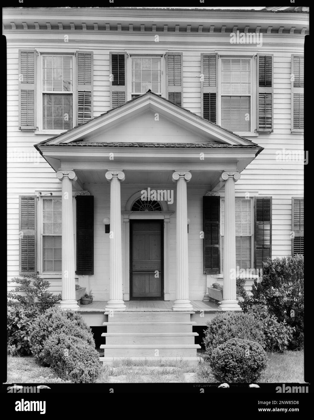 Arthur Mallory House, la Grange, Troup County, Géorgie. Carnegie Etude de l'architecture du Sud. États-Unis, Géorgie, Troup County, la Grange, Maisons, Colonnes, Porches. Banque D'Images