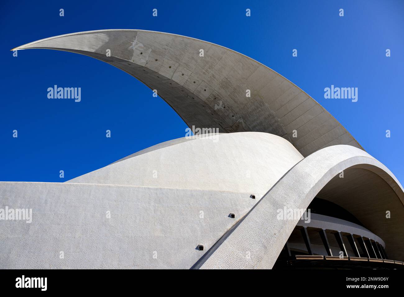 Santiago Calatrava Valls, style expressionniste, Auditorio de Tenerife 'Adán Martín' à Santa Cruz de Tenerife. Banque D'Images