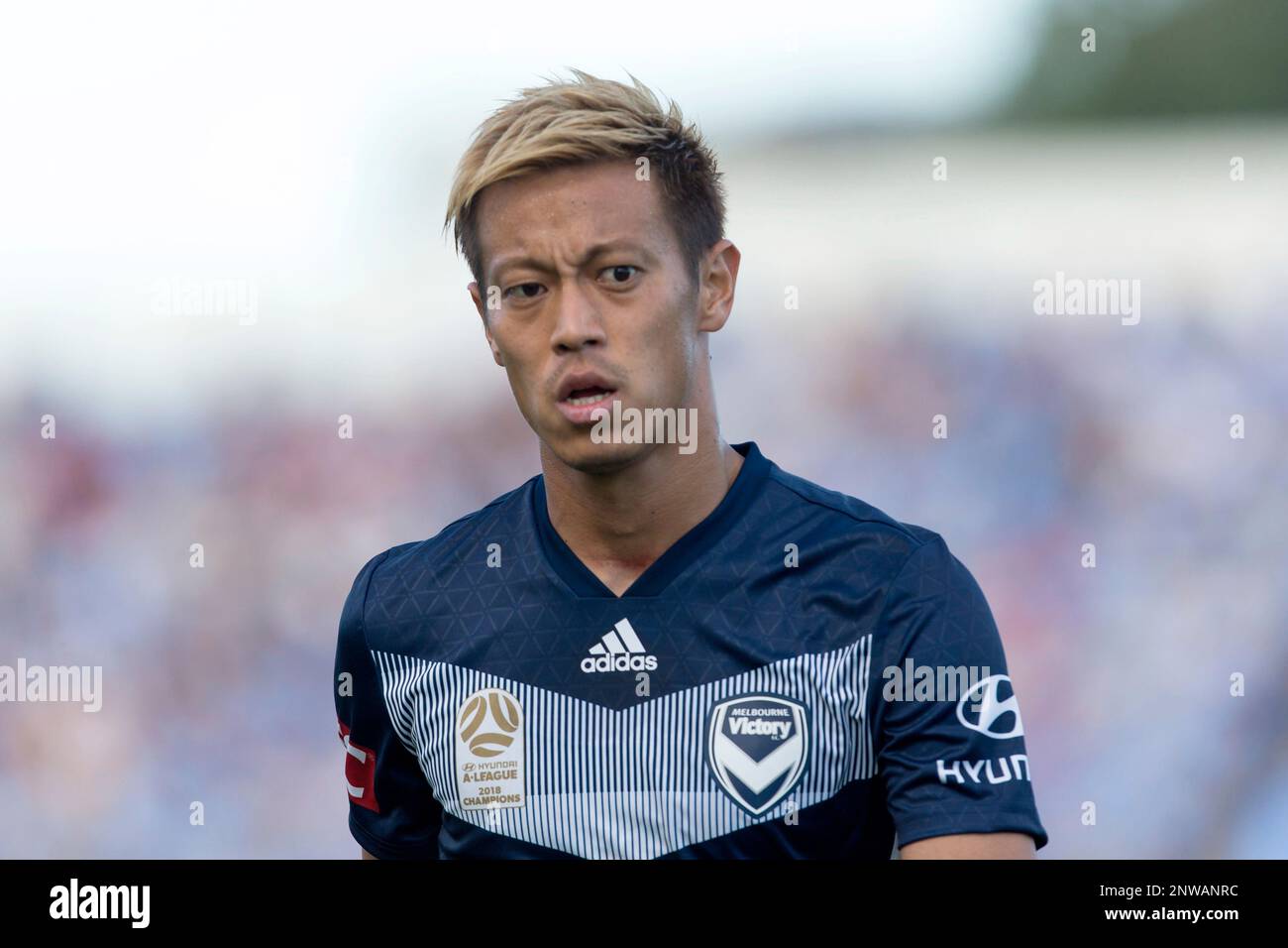 SYDNEY, AUSTRALIA - NOVEMBER 25: Melbourne Victory midfielder Keisuke Honda (4) at the Hyundai A-League Round 5 soccer match between Sydney FC and Melbourne Victory on November 25, 2018, at Jubilee Stadium in Sydney, Australia. (Photo by Speed Media/Icon Sportswire) (Icon Sportswire via AP Images) Banque D'Images