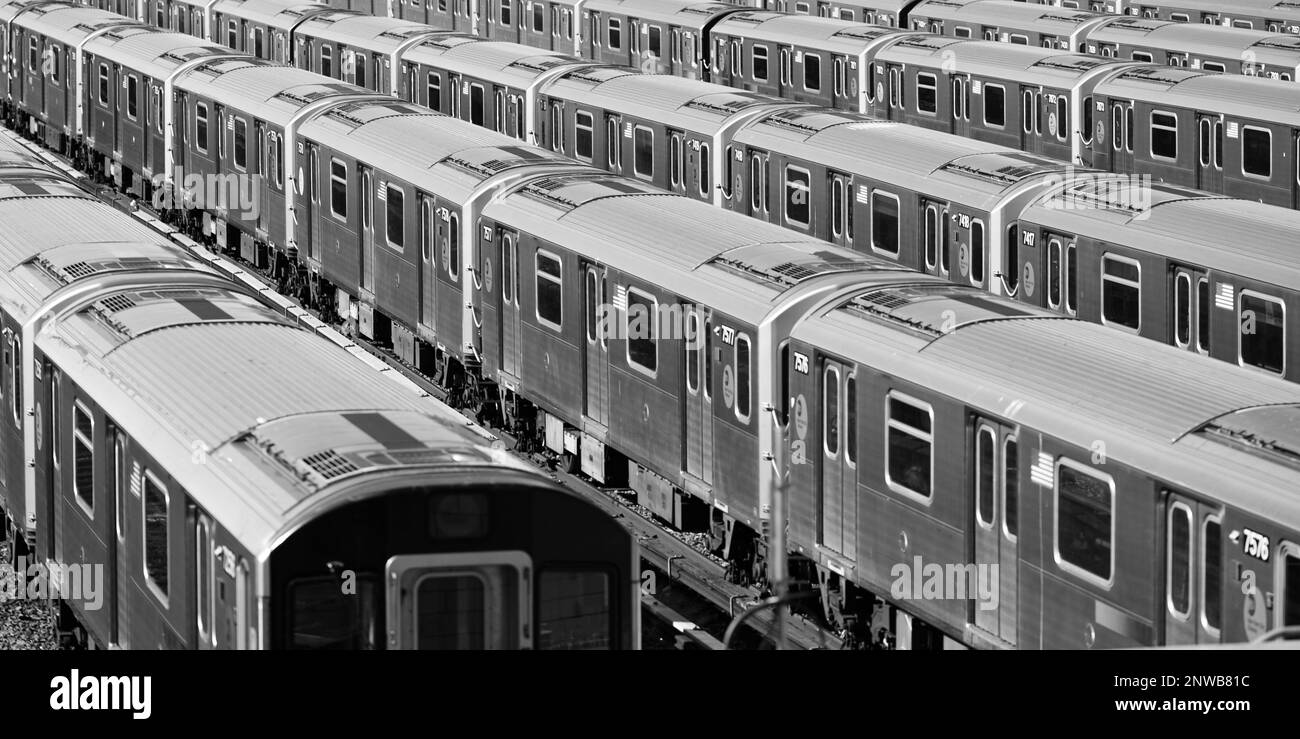 Dépôt de métro à Queens - photographie de voyage Banque D'Images