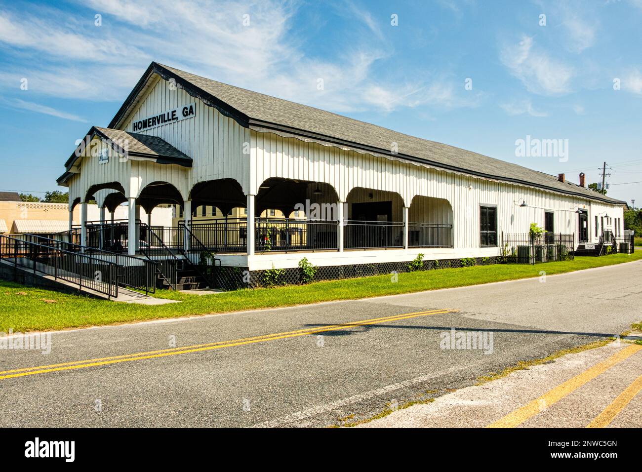 Homerville Station No 11 train Depot, East Plant Avenue, Homerville, Géorgie Banque D'Images