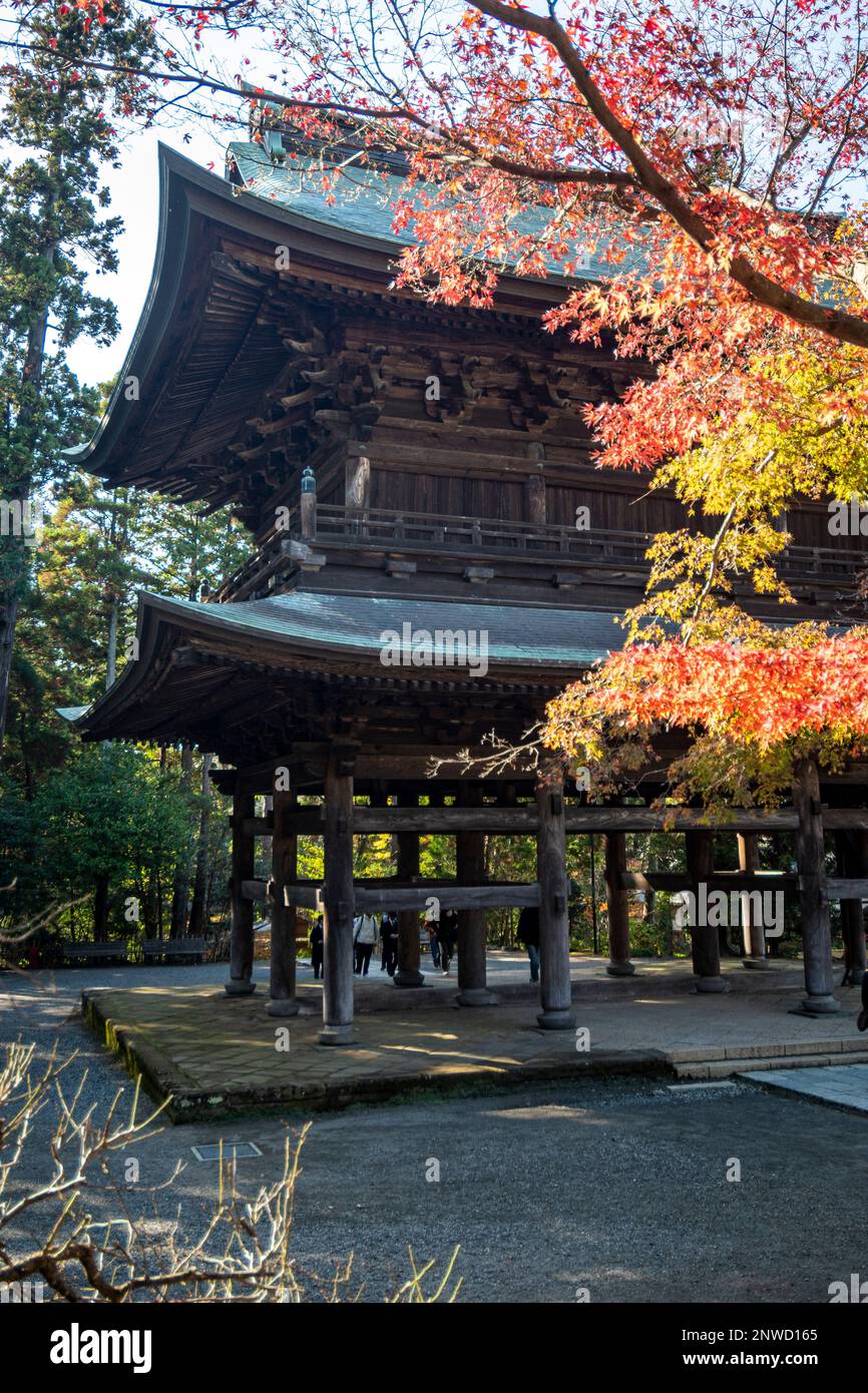 Temple Engaku-ji, Kita Kamakura Japon. Banque D'Images