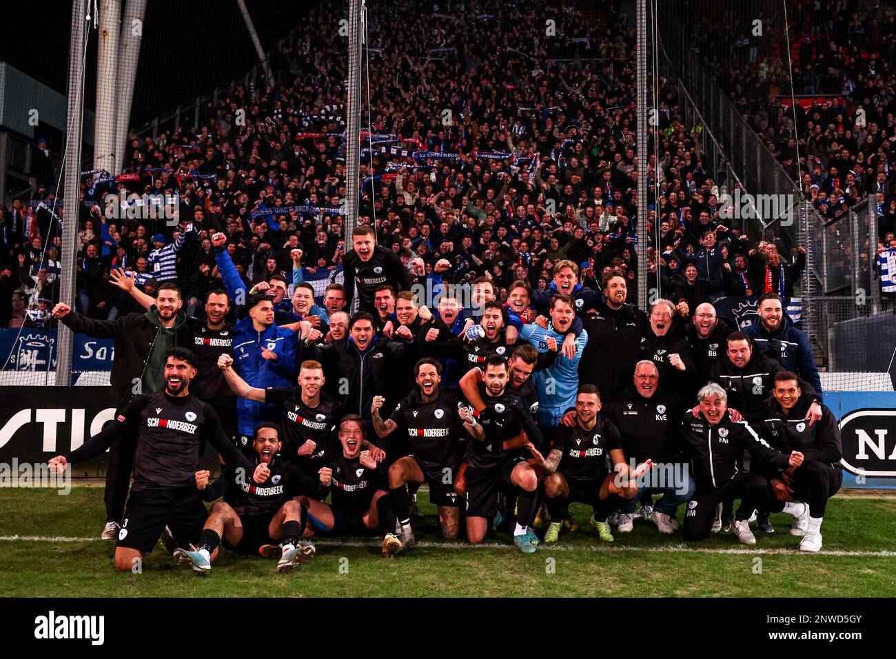 UTRECHT, PAYS-BAS - FÉVRIER 28: Les joueurs SV Spakenburg pendant le match de finale de la coupe Toto KNVB néerlandaise entre le FC Utrecht et SV Spakenburg au Stadion Galgenwaard sur 28 février 2023 à Utrecht, pays-Bas (photo de Ben gal/Orange Pictures) Banque D'Images