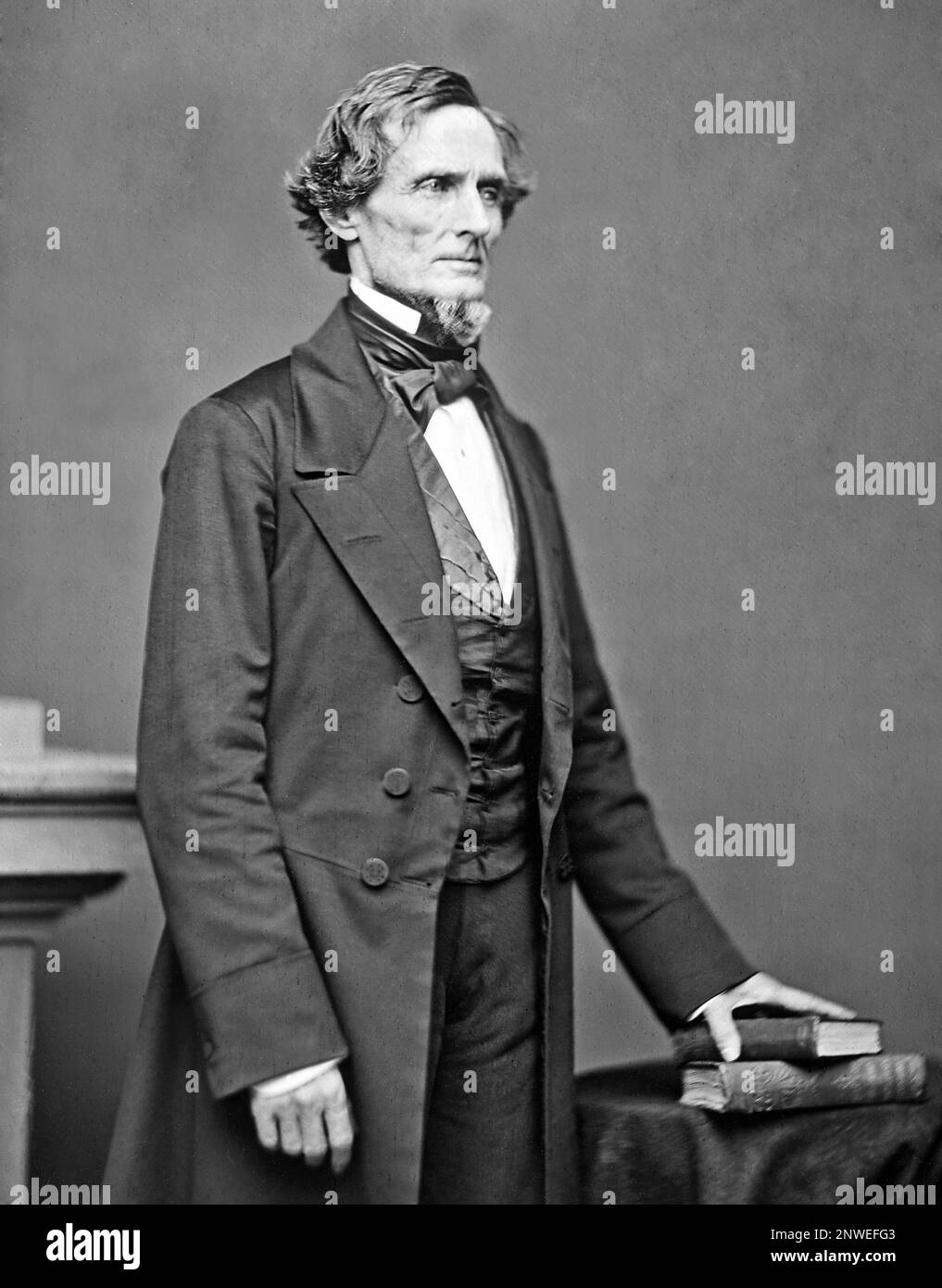 Jefferson F. Davis (1808 – 1889) politicien américain qui a été le premier et le seul président des États confédérés de 1861 à 1865. Banque D'Images