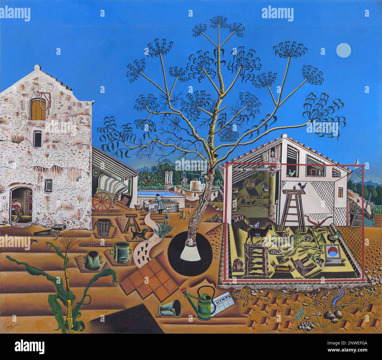 La ferme, 1921–1922, peinture par Joan Miró Banque D'Images