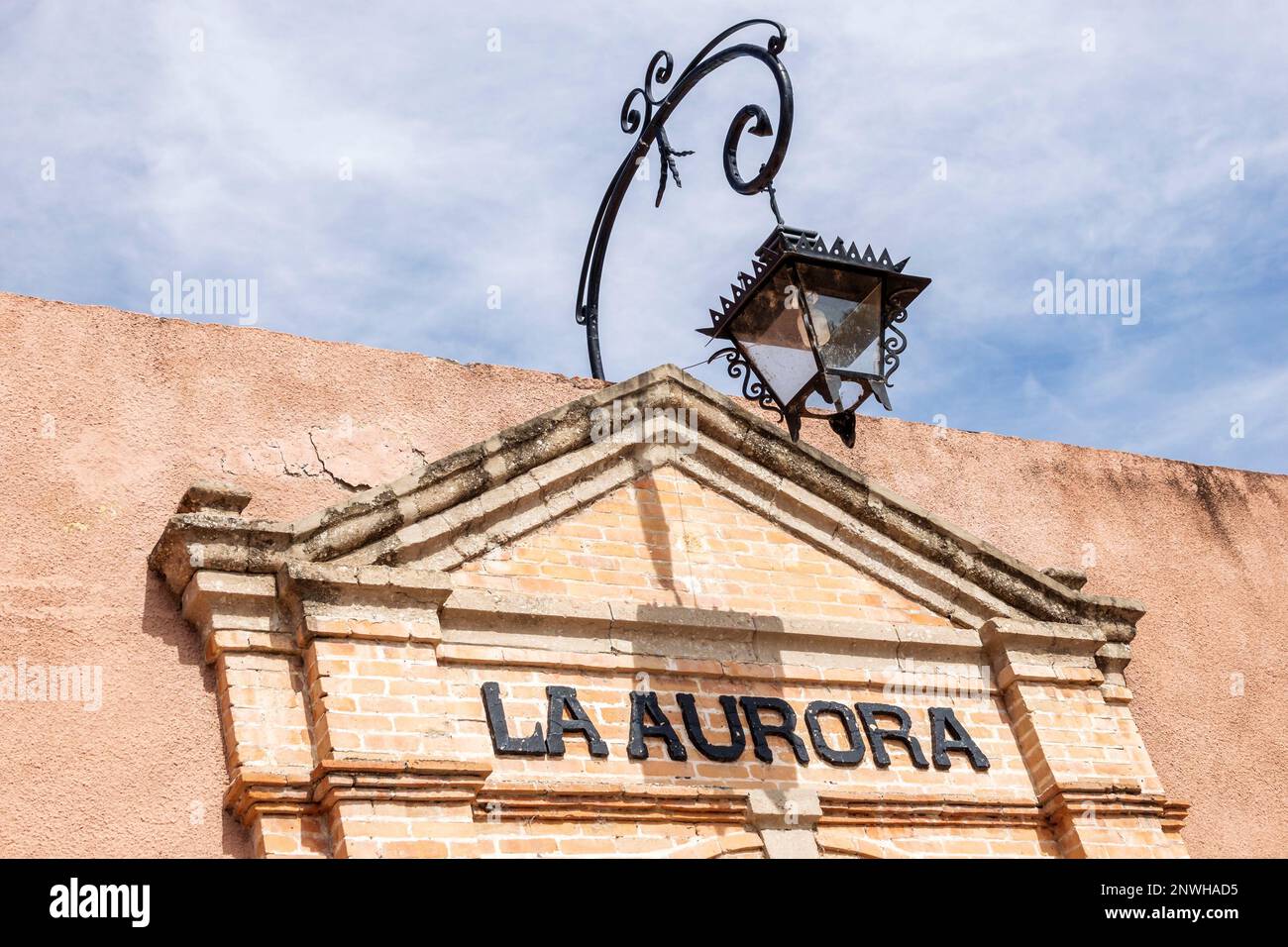 San Miguel de Allende Guanajuato Mexico,Fabrica la Aurora,centre de design d'art,extérieur,bâtiments de bâtiment,entrée principale,magasins d'affaires b Banque D'Images