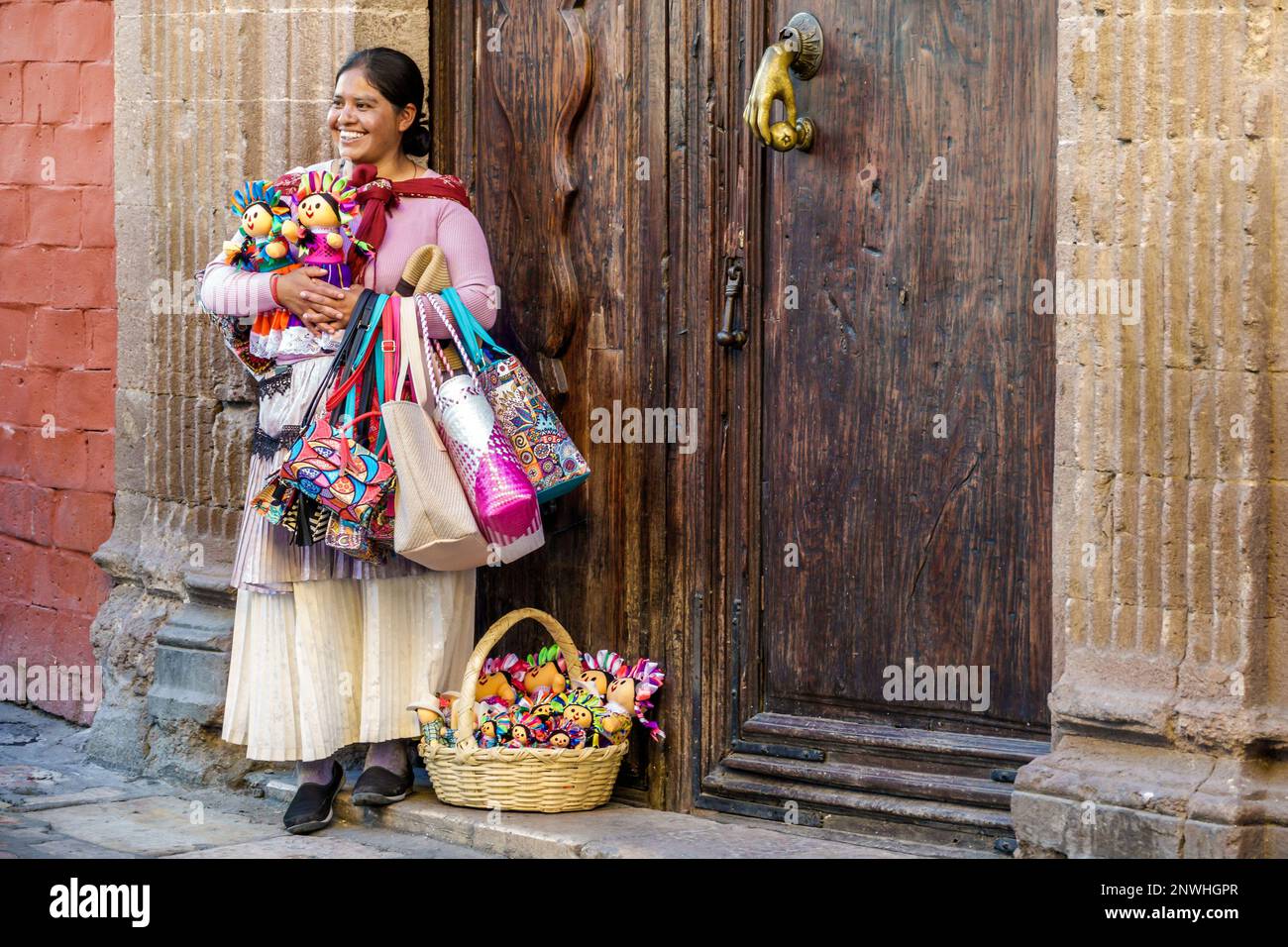 San Miguel de Allende Guanajuato Mexique,Historico Centre historique central centre,femme autochtone femme femme femme,adultes,résidents,le Banque D'Images