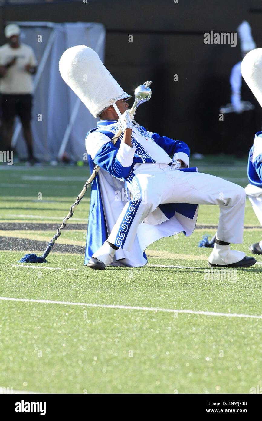 NASHVILLE, TN - SEPTEMBER 29: The Tennessee State University Aristocrat of Bands performs during halftime of the Vanderbilt Commodores game against the Tennessee State Tigers at Vanderbilt Stadium, September 29, 2018 in Nashville, Tennessee. (Photo by Matthew Maxey/Icon Sportswire) (Icon Sportswire via AP Images) Banque D'Images