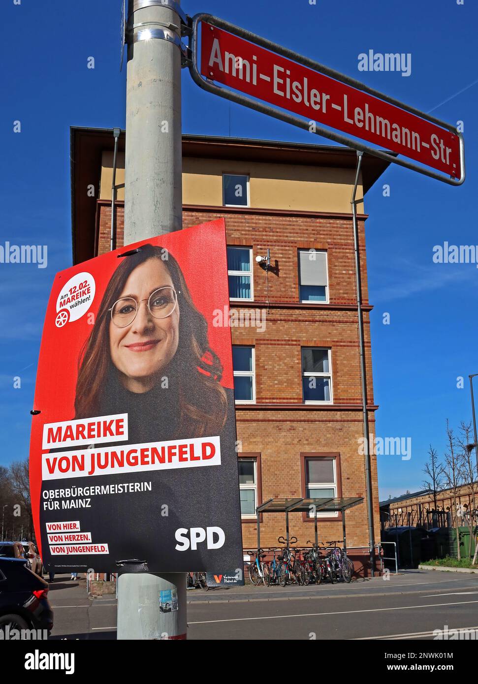 Candidat mayonnaise du SPD, Mareike Von Jungenfeld, Bürgermeisterin pour Mayence, Rhénanie-Palatinat, Allemagne Banque D'Images