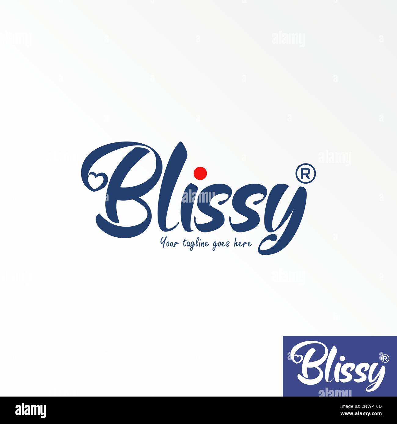 Lettre ou écriture BLISSY police manuscrite avec amour sur le mot B image graphique icône logo design abstrait concept vecteur stock initial ou mot-symbole Illustration de Vecteur