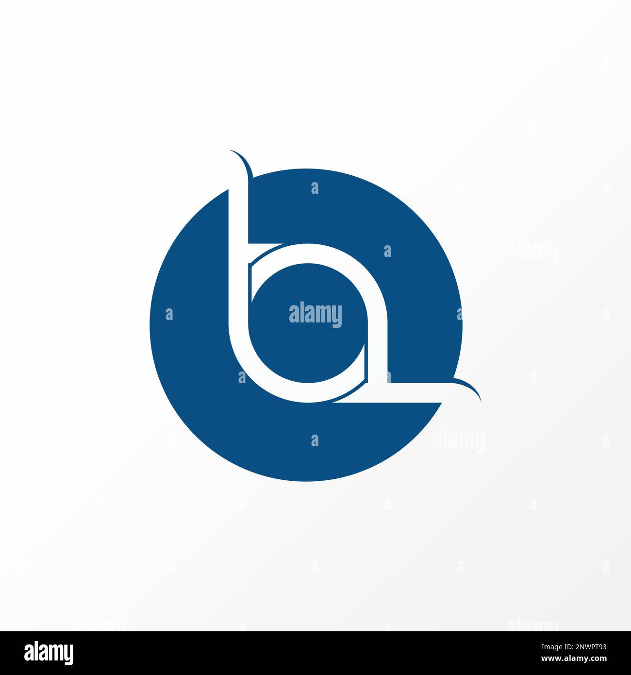 Lettre ou mot BP ou PB police de coupe sur le bloc de cercle et de flip image graphique icône logo design abstrait concept vecteur stock initial ou monogramme Illustration de Vecteur