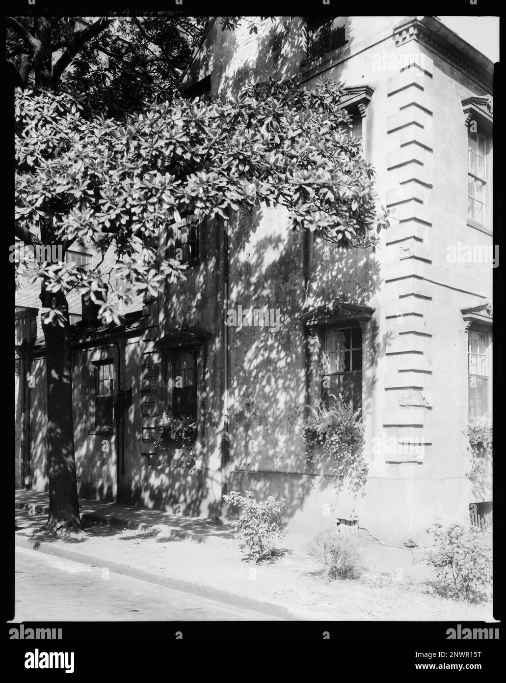 Habersham House, 25 Abercorn Street, Savannah, Chatham County, Géorgie. Carnegie Etude de l'architecture du Sud. États-Unis, Géorgie, Chatham County, Savannah, Maisons. Banque D'Images