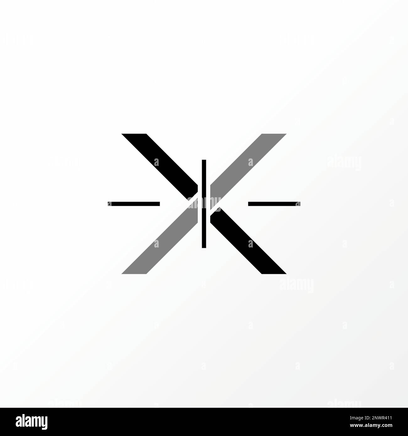 Unique et simple lettre ou mot X ligne de coupe police fine comme précision graphique icône logo design abstrait concept vecteur stock initial ou monogramme Illustration de Vecteur