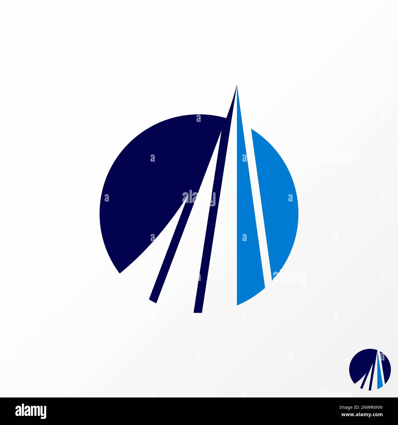 Bloc de cercle de coupe simple et unique comme 3D spire tour image graphique icône logo design abstrait concept vecteur construction ou bâtiment Illustration de Vecteur
