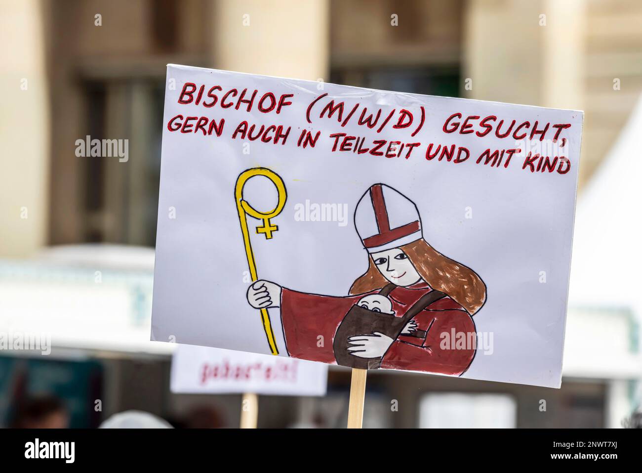 Les femmes dans l'Église catholique se révoltent. Manifestation du groupe Maria 2,0, 102nd Journée catholique allemande à Stuttgart, Bade-Wurtemberg, Allemagne Banque D'Images