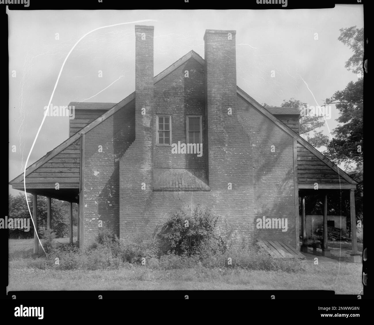 The Folly, Valley Lee vic., St. Mary's County, Maryland. Carnegie Etude de l'architecture du Sud. États-Unis, Maryland, St. Mary's County, Valley Lee vic, brickwork, cheminées, maisons. Banque D'Images