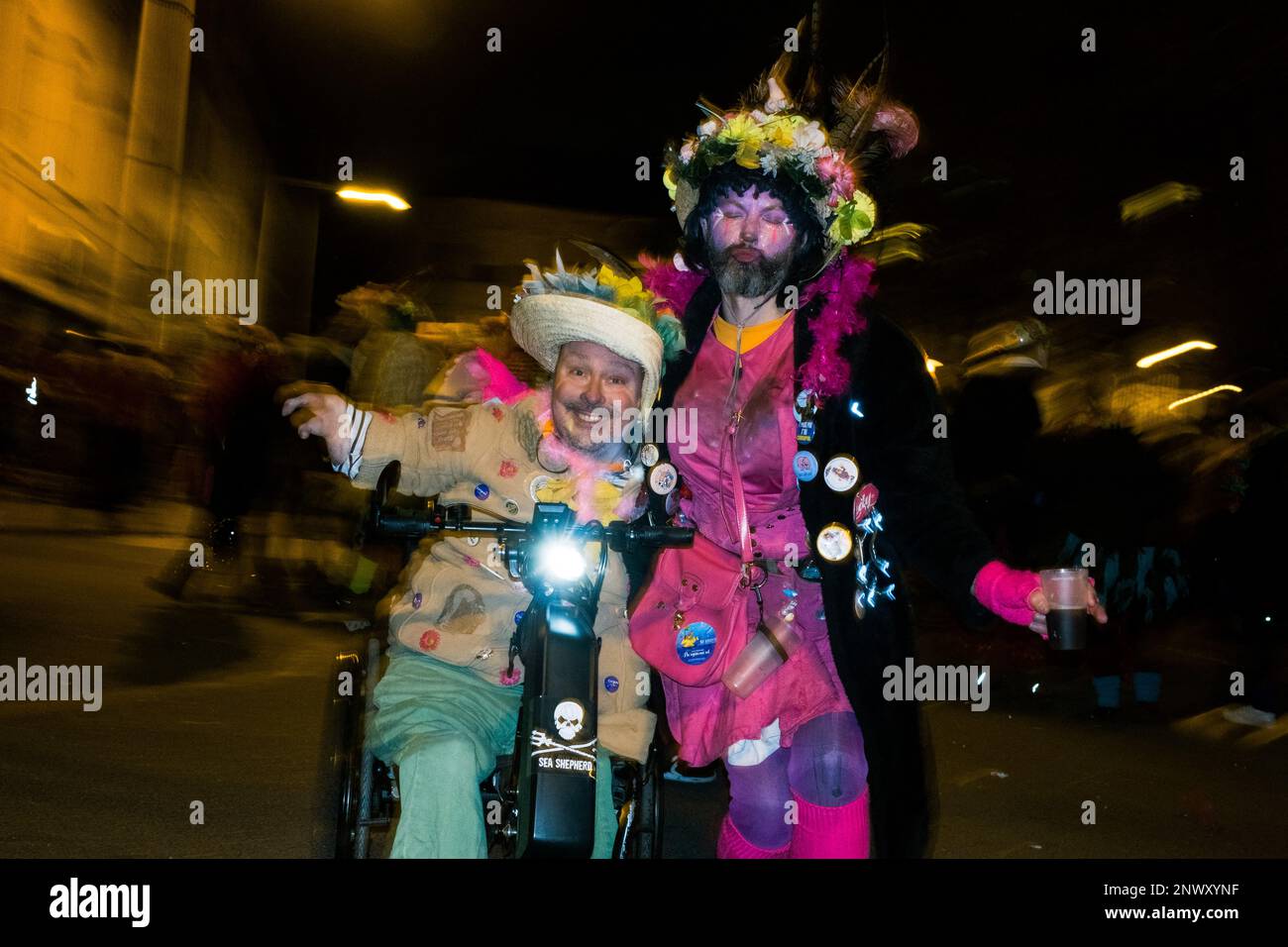 Carnavaleux (fêtards) participe au Carnaval de Malo, à Dunkerque, dans le nord de la France, sur 26 février 2023 . Photo de Julie Sebadelha/ABACAPRESS.COM Banque D'Images