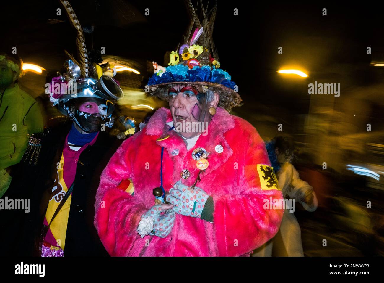 Carnavaleux (fêtards) participe au Carnaval de Malo, à Dunkerque, dans le nord de la France, sur 26 février 2023 . Photo de Julie Sebadelha/ABACAPRESS.COM Banque D'Images