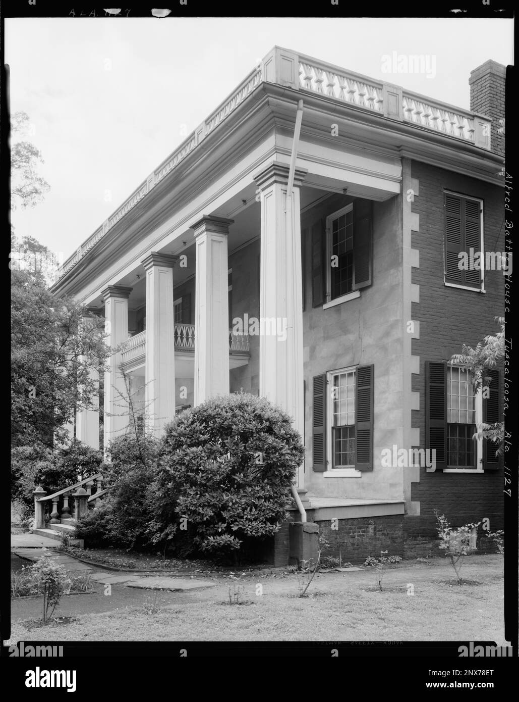 Alfred Battle House, University Ave., Tuscaloosa, comté de Tuscaloosa, Alabama. Carnegie Etude de l'architecture du Sud. États-Unis, Alabama, Tuscaloosa County, Tuscaloosa, Columns, Bâtiments. Banque D'Images