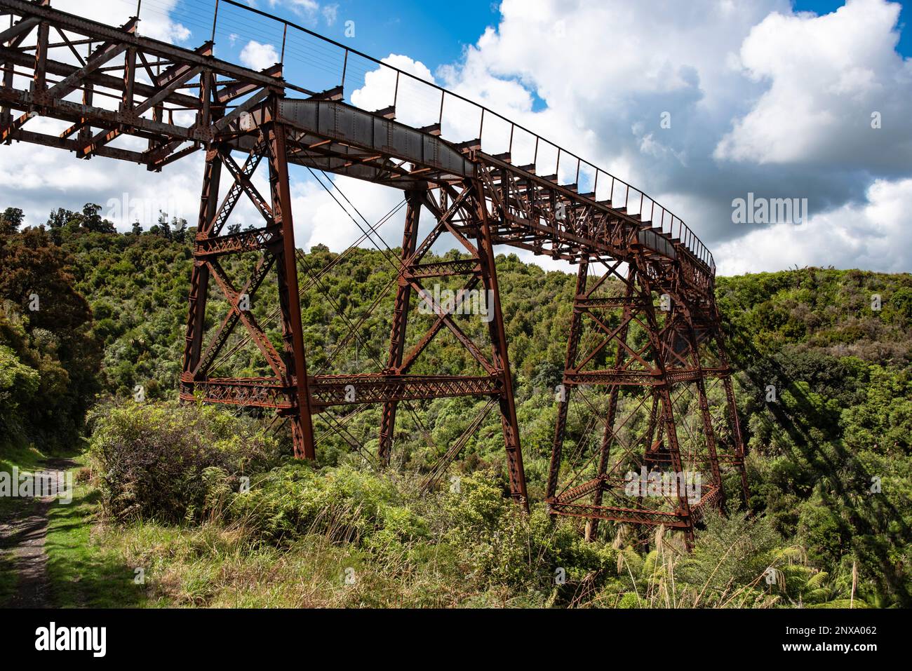 Chemin de fer, Oamaru, Île du Nord, Nouvelle-Zélande. Banque D'Images