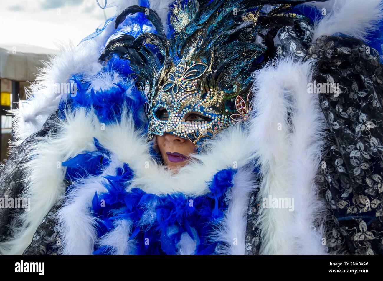 Carnaval de Venecia. Es un carnaval diferente al resto del mundo, la gente se disfraza y sale a la calle a caminar y tomarse fotos. Italie Banque D'Images