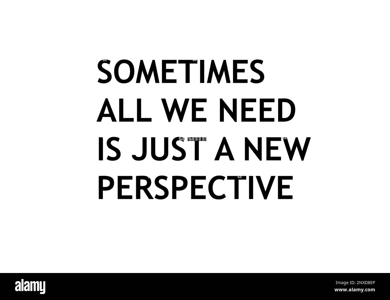 Parfois, tout ce dont nous avons besoin n'est qu'une nouvelle perspective Banque D'Images