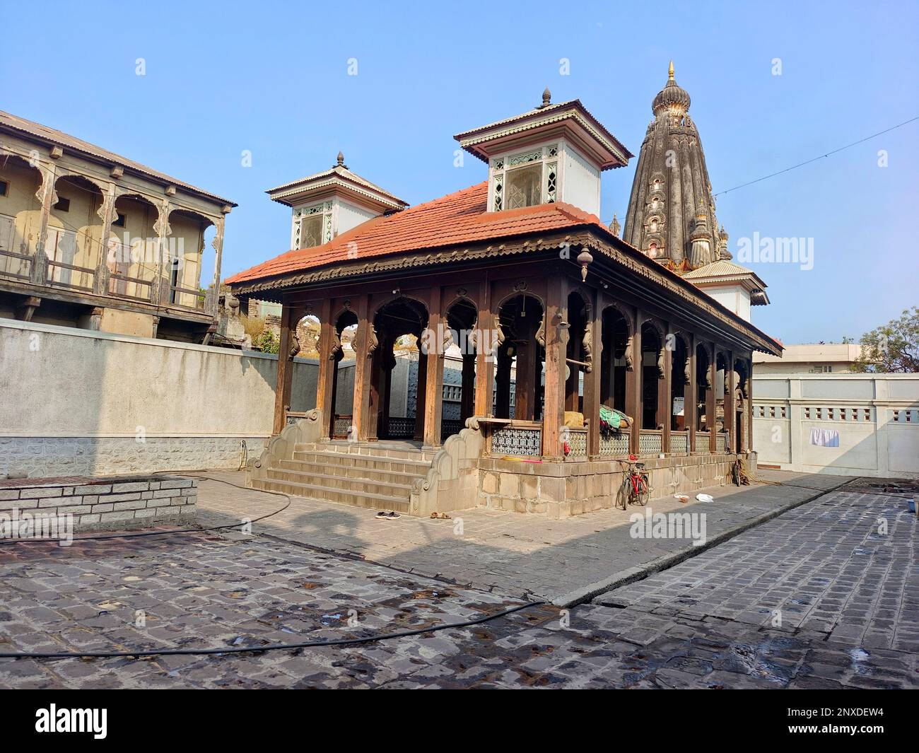 30 février 2023, temple Shiv de Nageshwar à Phaltan, Satara, Inde. Banque D'Images