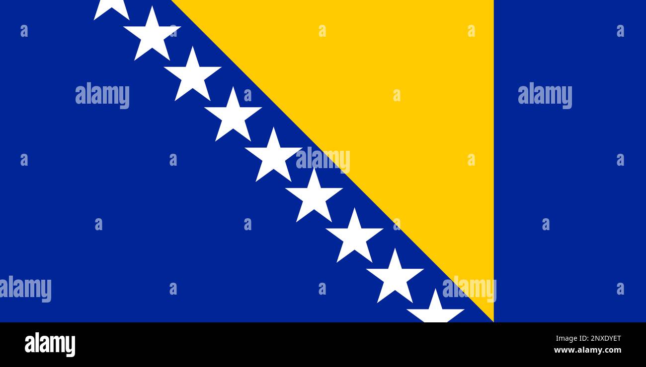 Drapeau de la Bosnie-Herzégovine Banque D'Images