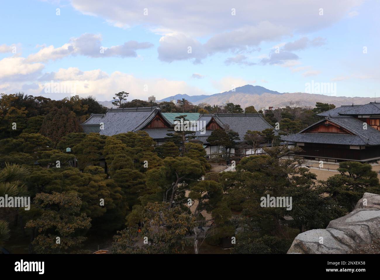 Le jardin du château de Nijo à Kyoto, Japon Banque D'Images