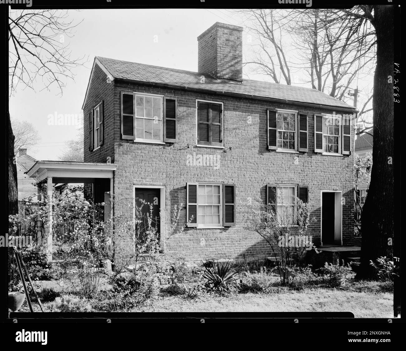 Doswell House, Fredericksburg, Virginie. Carnegie Etude de l'architecture du Sud. États-Unis Virginia Fredericksburg, Housing, Brickwork. Banque D'Images