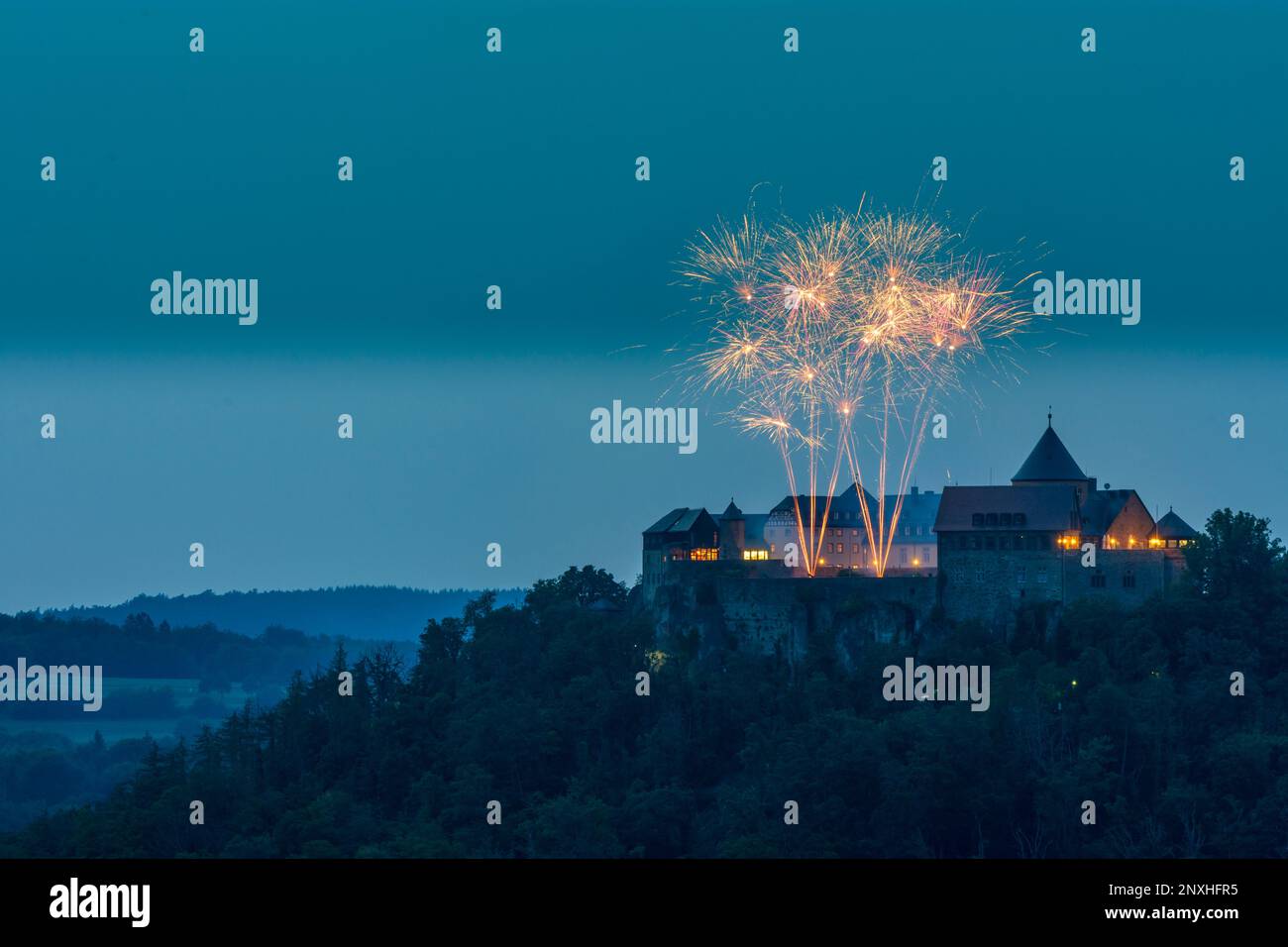 Waldeck: Château de Schloss Waldeck à Nordhessen, Hesse, Hesse, Allemagne Banque D'Images