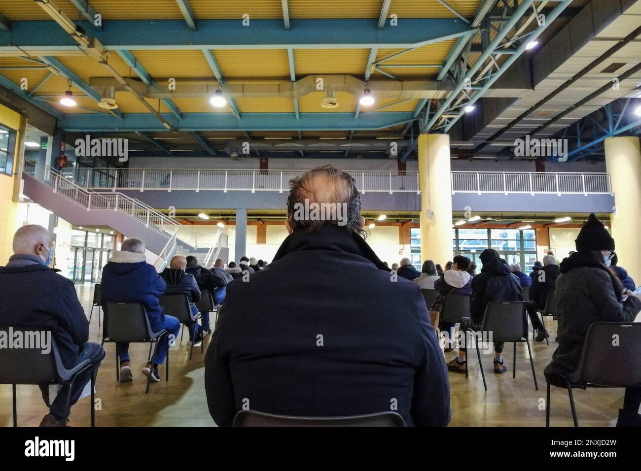 Italie, Malpensa Fiere, vaccin central contre le covid à troisième dose Banque D'Images