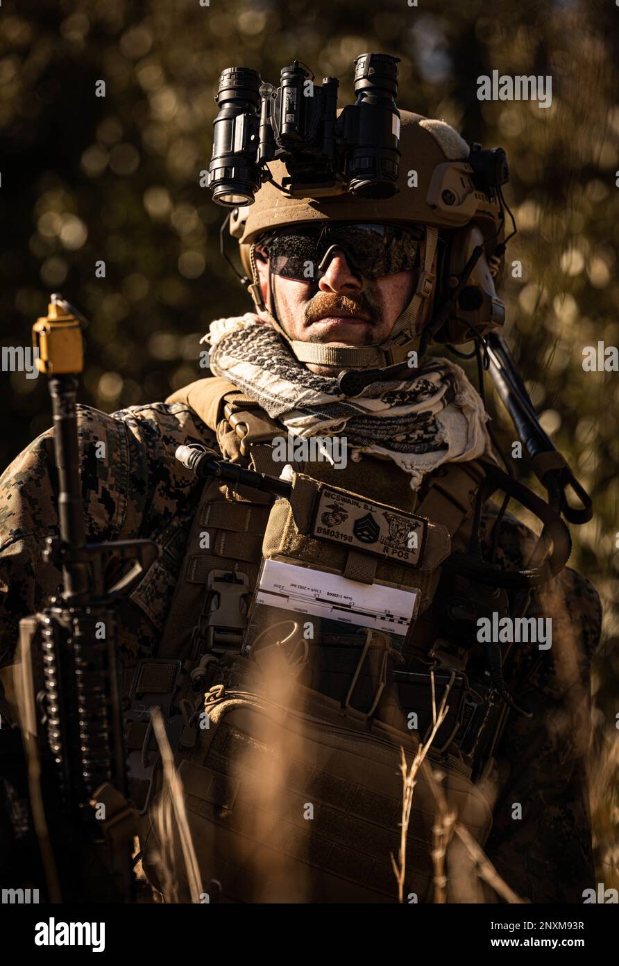A ÉTATS-UNIS Marine avec 2D Bataillon, 2D Marine Regiment, 2D Marine ...