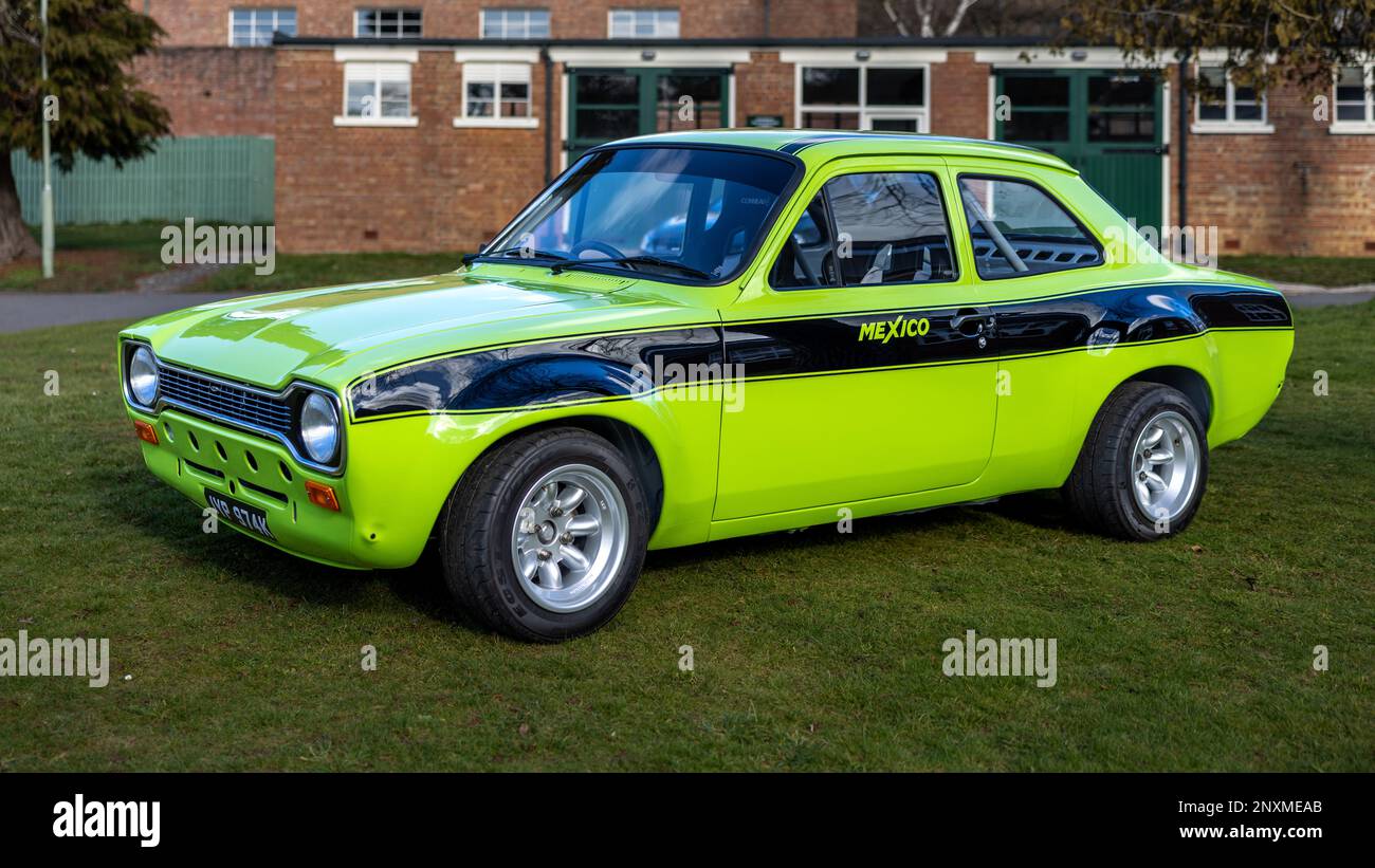 1972 Ford Escort Mexico ‘JYP974K’ exposé à l’assemblée Ford tenue au Bicester Heritage Centre le 26th février 2023 Banque D'Images