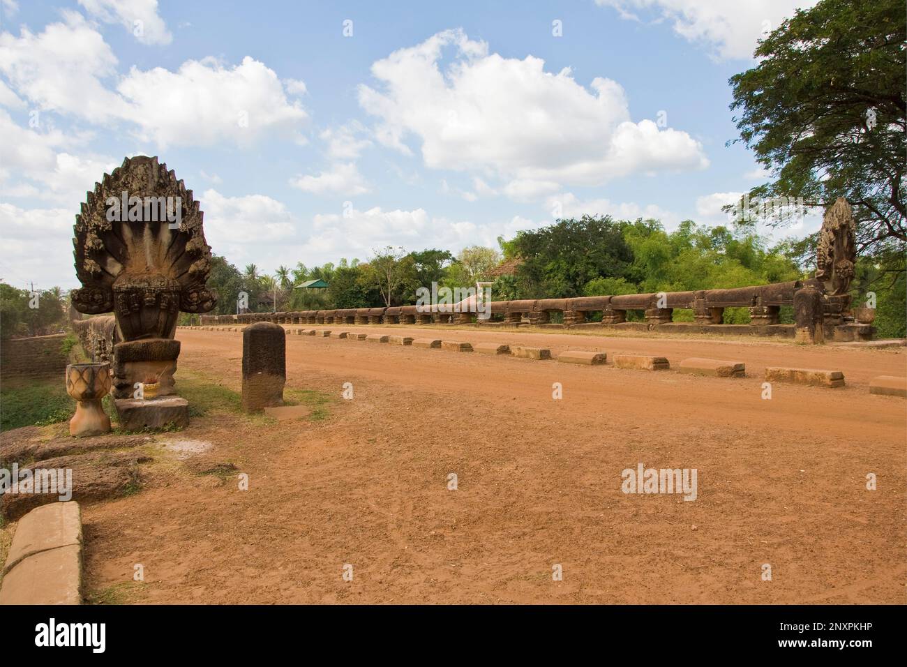 Pont Spean Praptos, Cambodge Banque D'Images