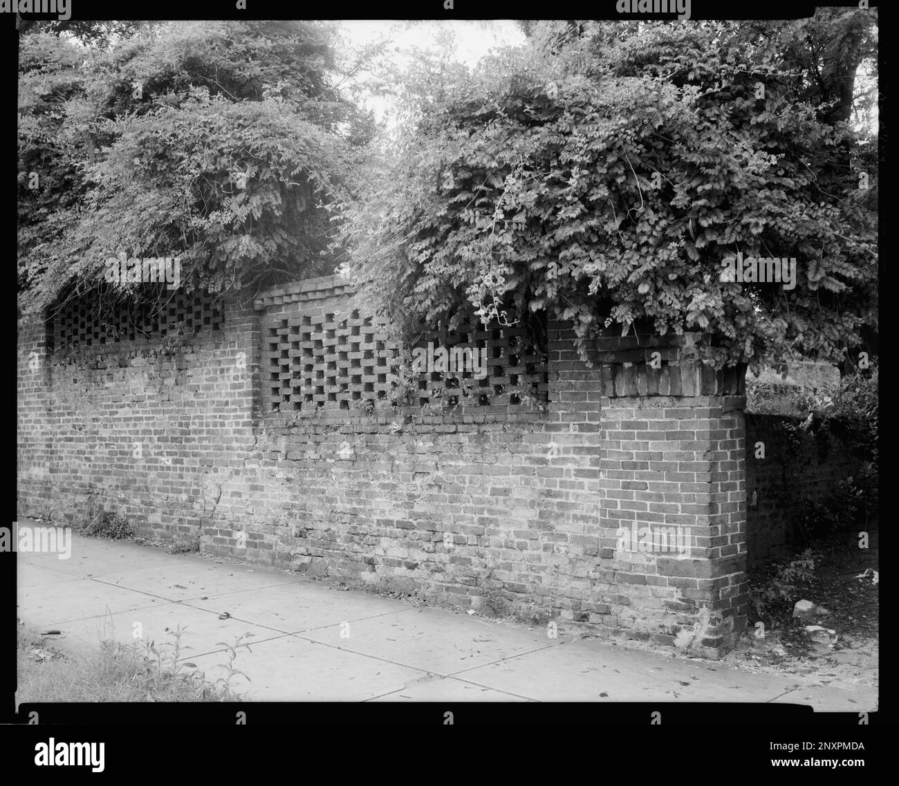 Brick Walls, Wilmington, New Hanover County, Caroline du Nord. Carnegie Etude de l'architecture du Sud. États-Unis, Caroline du Nord, New Hanover County, Wilmington, brickwork, Murs. Banque D'Images