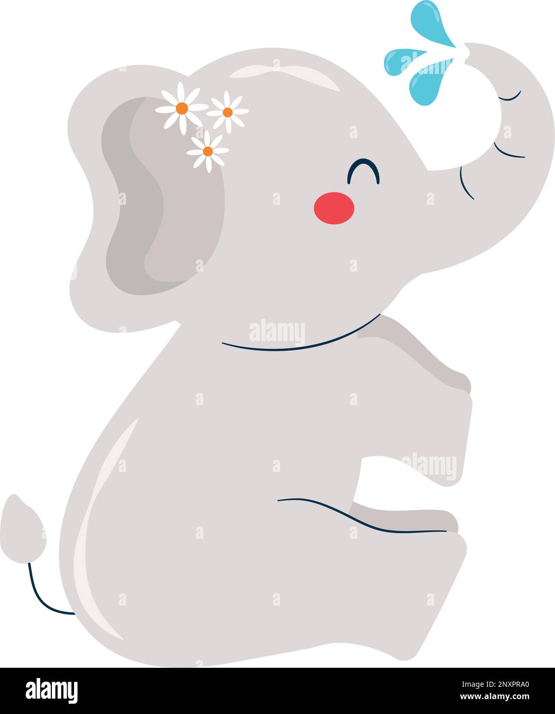 heureux éléphant thaïlande Illustration de Vecteur