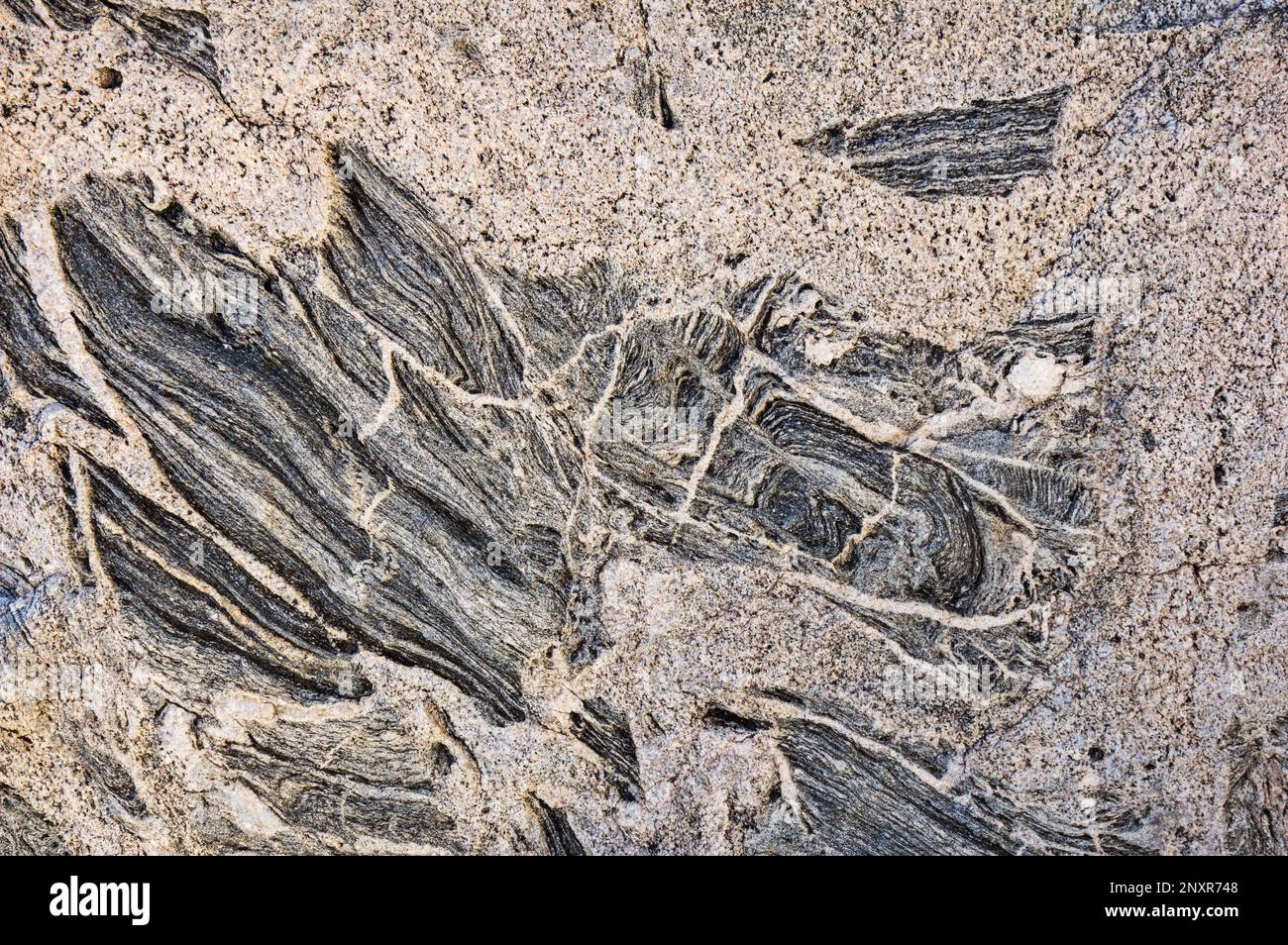 texture de fond de roche de gneiss brisée avec granit Banque D'Images