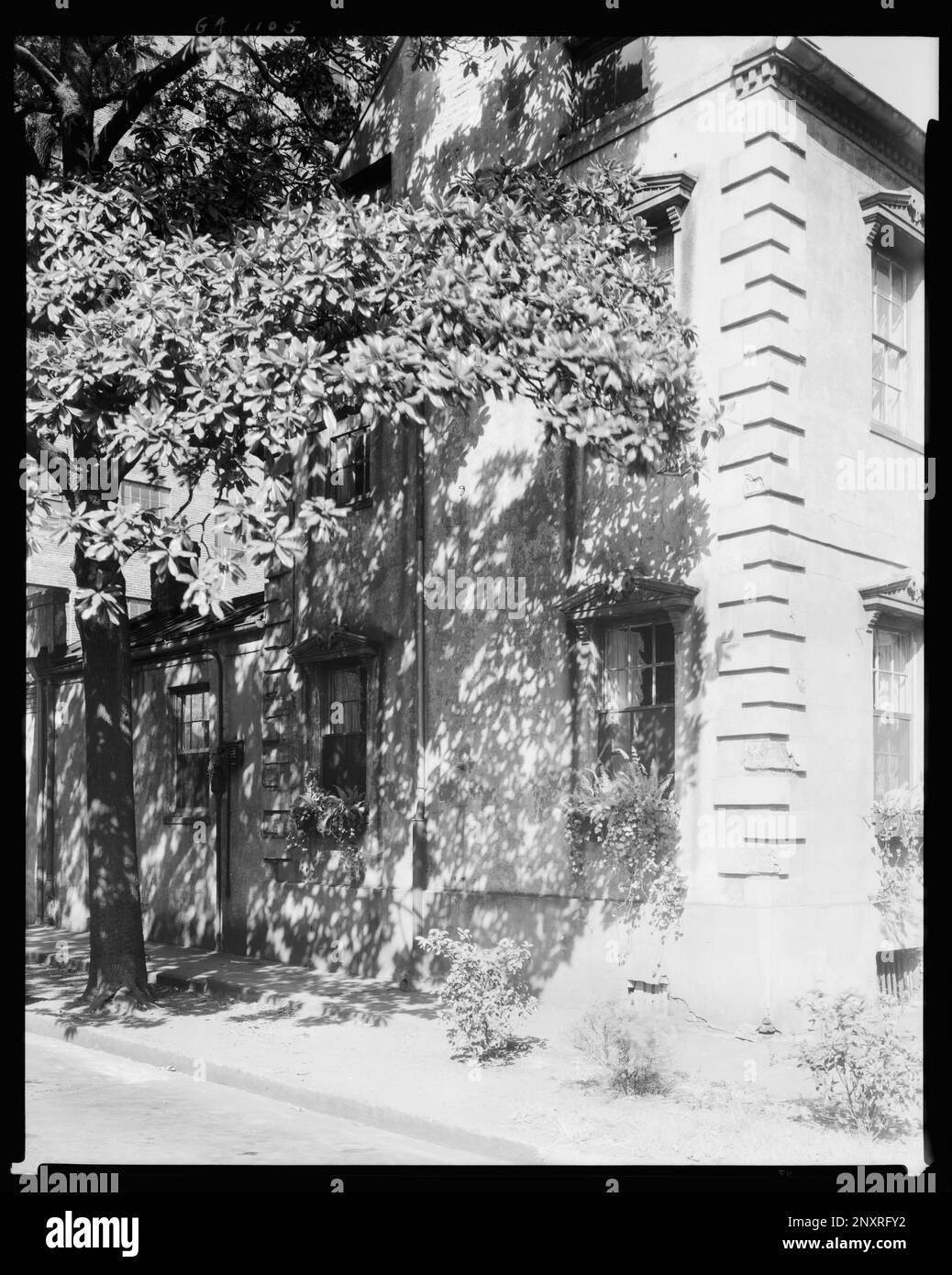 Habersham House, 25 Abercorn Street, Savannah, Chatham County, Géorgie. Carnegie Etude de l'architecture du Sud. États-Unis, Géorgie, Chatham County, Savannah, Maisons. Banque D'Images