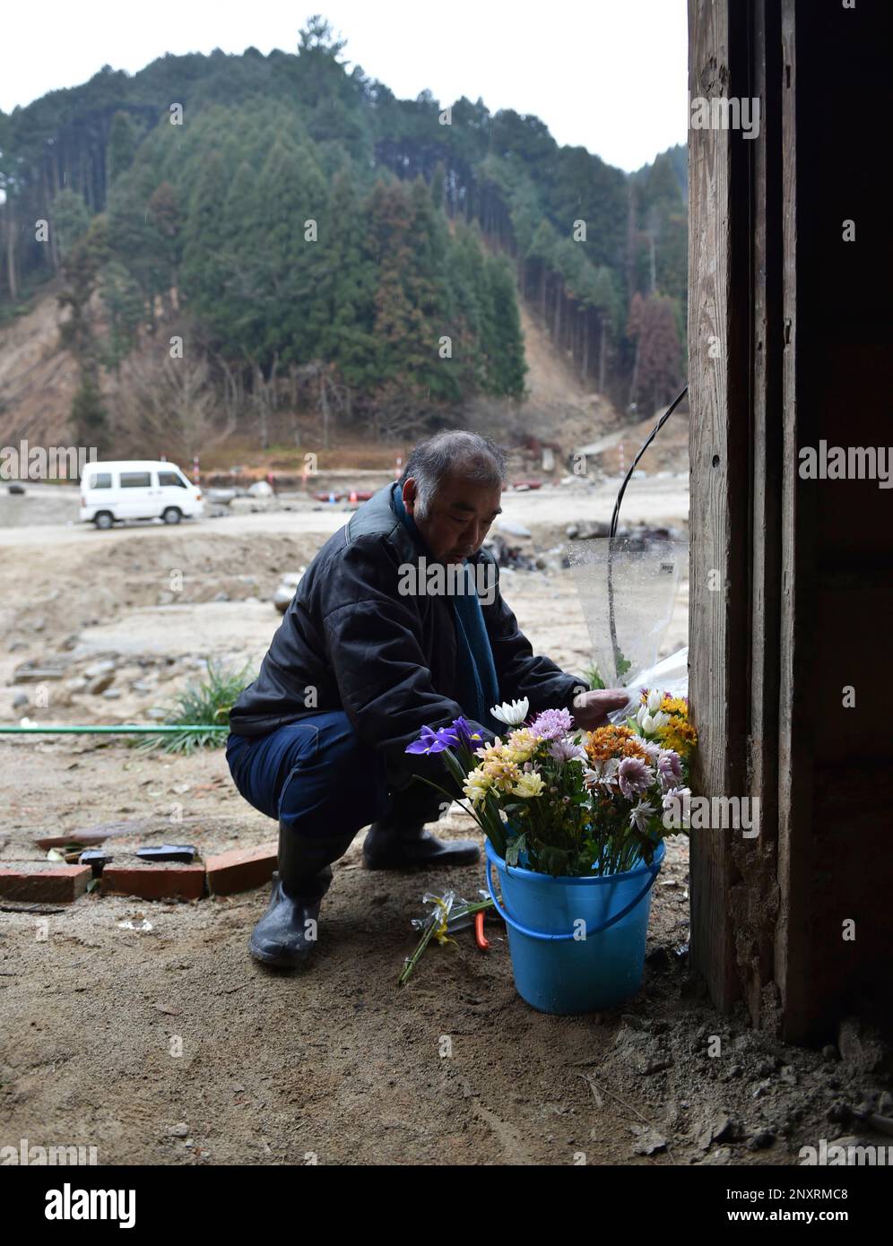Tsunehiko Moriyama visits the place where his elder brother Shigenori