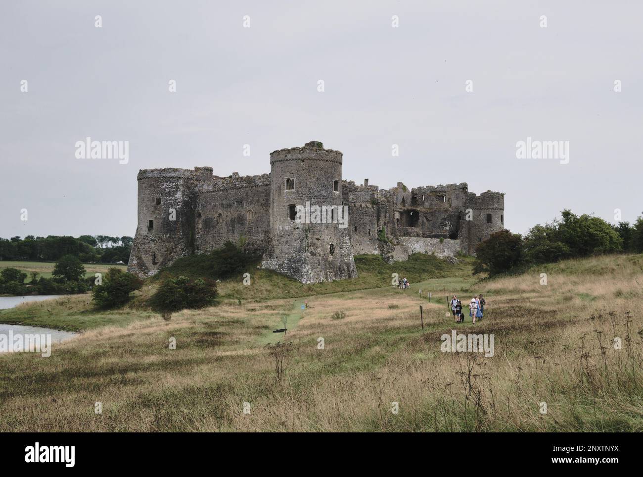 Château de Carew (tour Nord-Ouest, centre) Banque D'Images