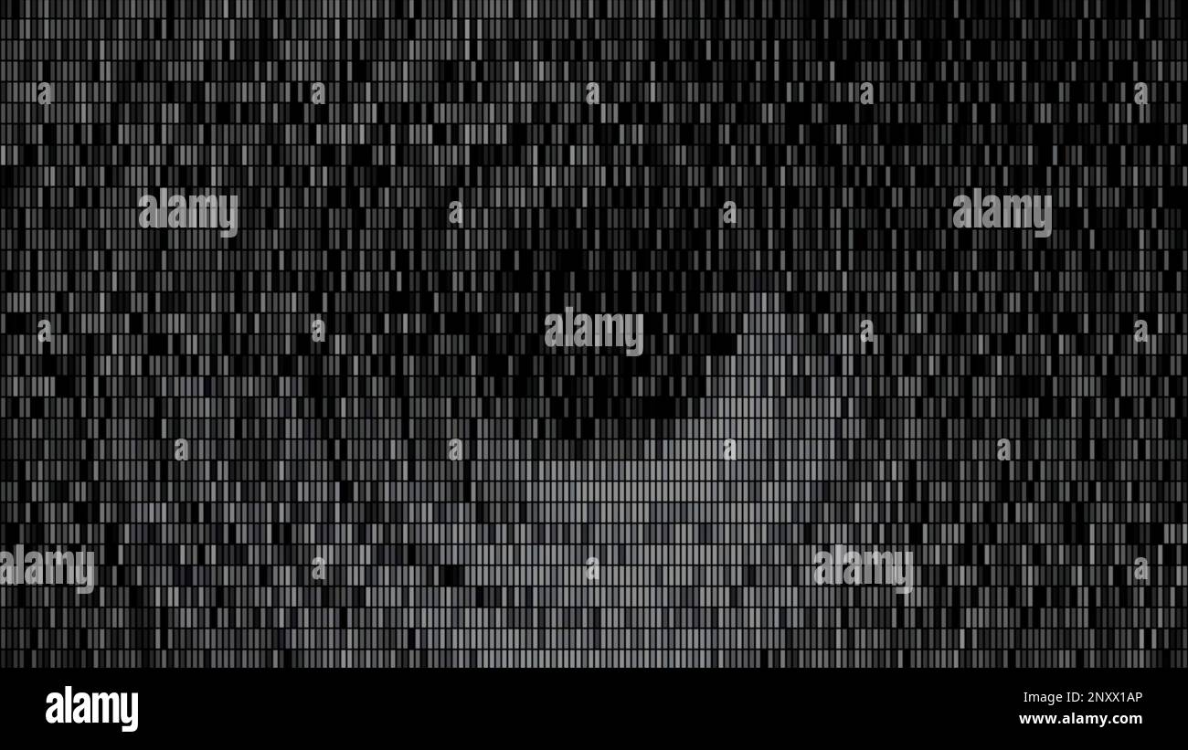Effet de bruit TV rétro abstrait. Mouvement. Texture chatoyante et granuleuse d'un écran de moniteur ancien Banque D'Images