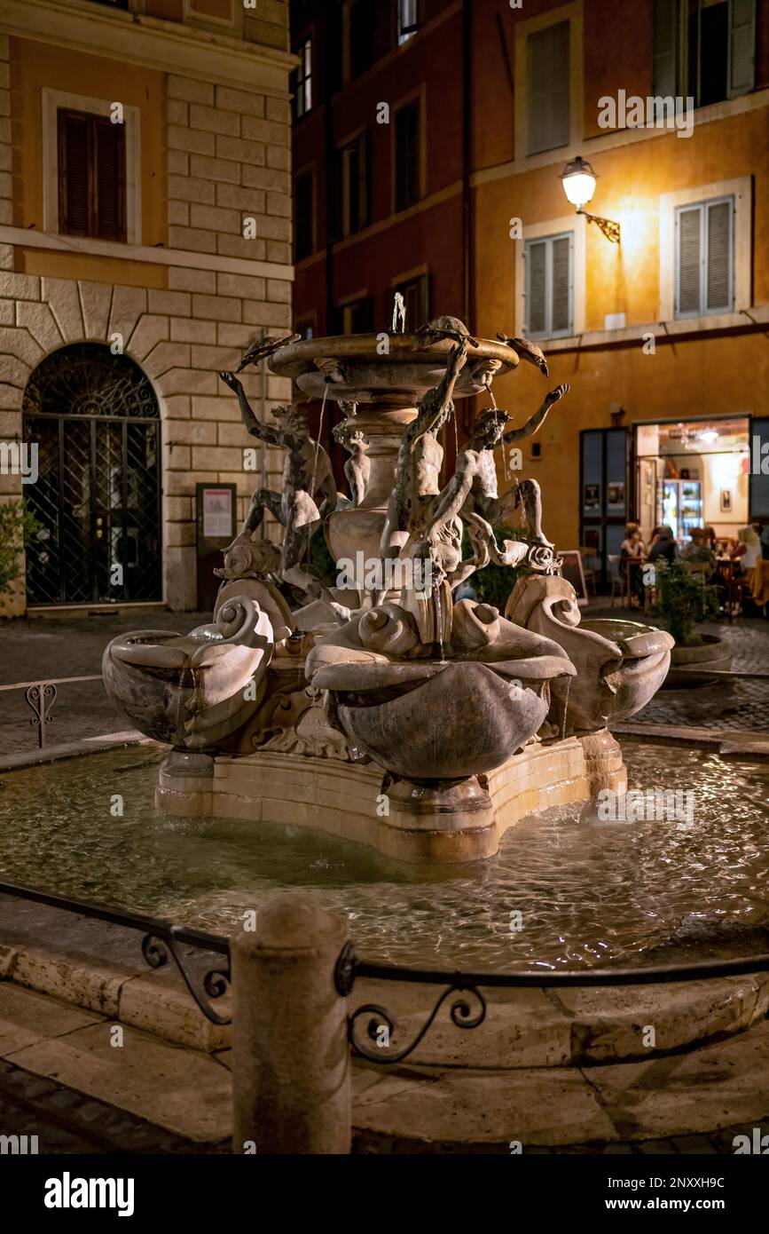 Fontaine des tortues, Rome, Italie Banque D'Images